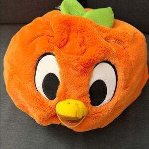 Orange Plush Bird Hat